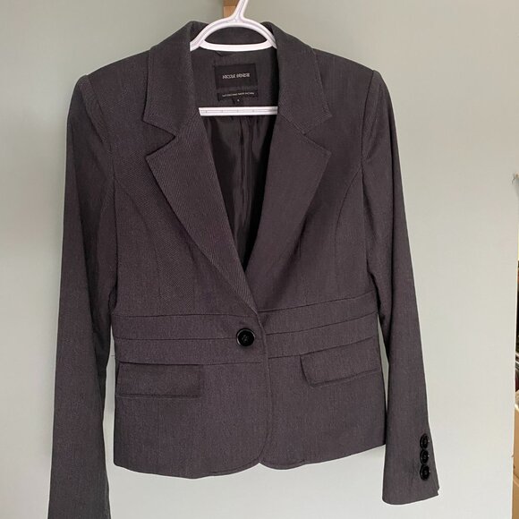 Dark gray designer blazer Size 4 - Picture 1 of 5
